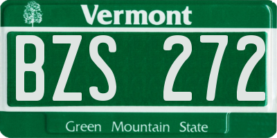 VT license plate BZS272