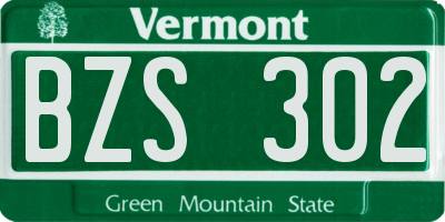 VT license plate BZS302