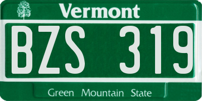 VT license plate BZS319