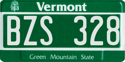 VT license plate BZS328