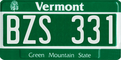 VT license plate BZS331