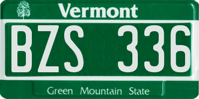 VT license plate BZS336
