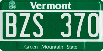 VT license plate BZS370
