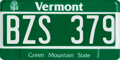 VT license plate BZS379