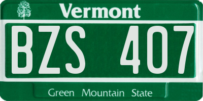VT license plate BZS407