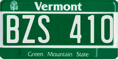 VT license plate BZS410