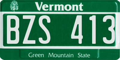 VT license plate BZS413