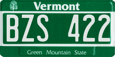 VT license plate BZS422