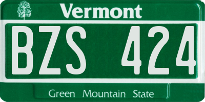 VT license plate BZS424