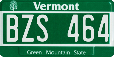 VT license plate BZS464