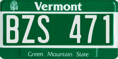VT license plate BZS471