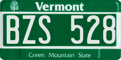 VT license plate BZS528