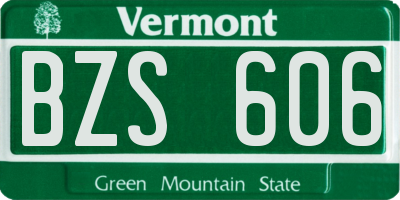 VT license plate BZS606