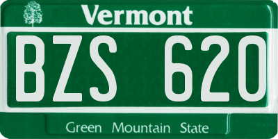 VT license plate BZS620