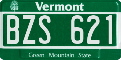 VT license plate BZS621