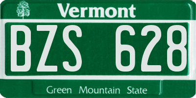 VT license plate BZS628