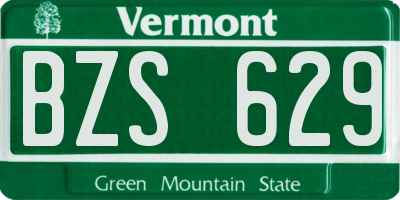 VT license plate BZS629