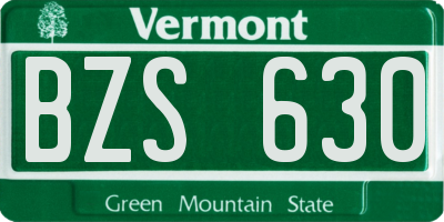 VT license plate BZS630