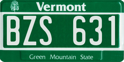 VT license plate BZS631