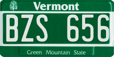 VT license plate BZS656