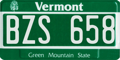 VT license plate BZS658