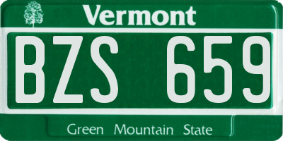 VT license plate BZS659