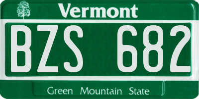 VT license plate BZS682