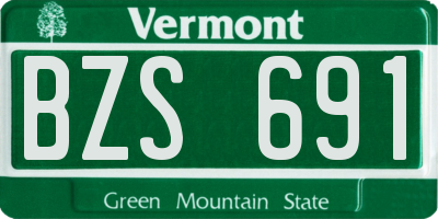 VT license plate BZS691