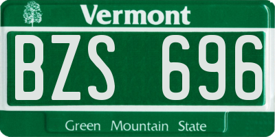 VT license plate BZS696