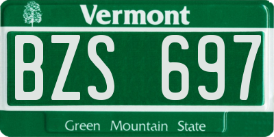 VT license plate BZS697