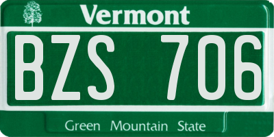VT license plate BZS706