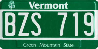 VT license plate BZS719