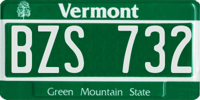 VT license plate BZS732