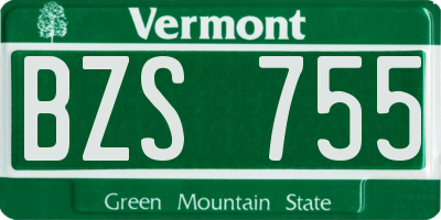 VT license plate BZS755