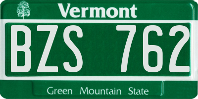 VT license plate BZS762