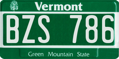 VT license plate BZS786