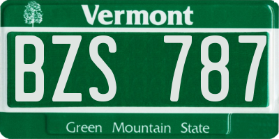 VT license plate BZS787