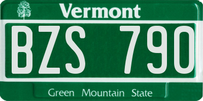 VT license plate BZS790