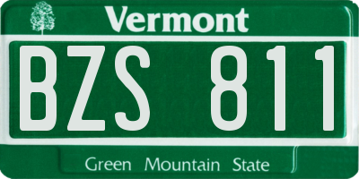 VT license plate BZS811