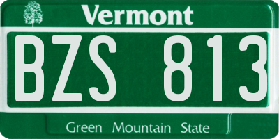 VT license plate BZS813