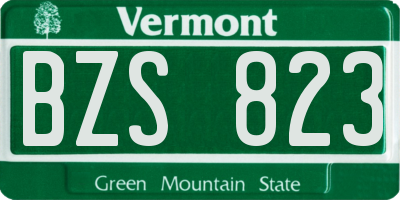 VT license plate BZS823