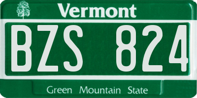VT license plate BZS824