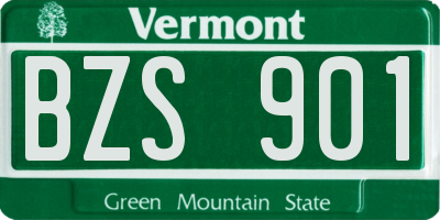 VT license plate BZS901