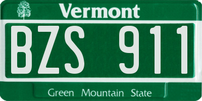 VT license plate BZS911