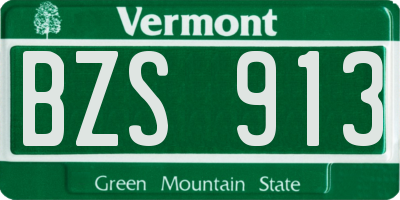 VT license plate BZS913
