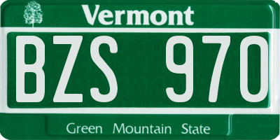 VT license plate BZS970