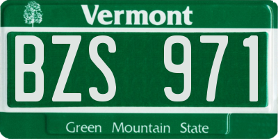 VT license plate BZS971