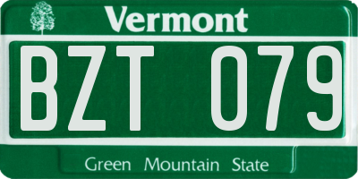 VT license plate BZT079