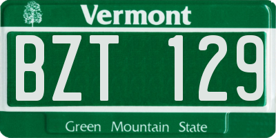 VT license plate BZT129