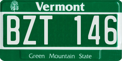 VT license plate BZT146